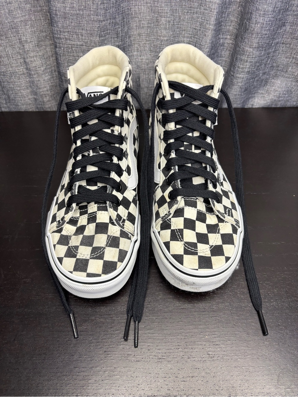 Vans Sk8-Hi Classic Checkerboard high-top skate shoes in a US Women's size 6.0.